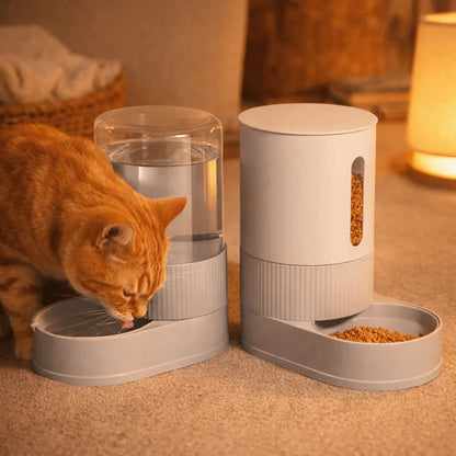 Transparent Automatic Pet Feeder Large Capacity Detachable Pet Water Dispenser Plastic Spill Proof Pet Water Fountain
