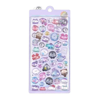 Japanese Anime Food Stamping Seal Fun | 3D Crystal Diamond Sticker Set for Kids
