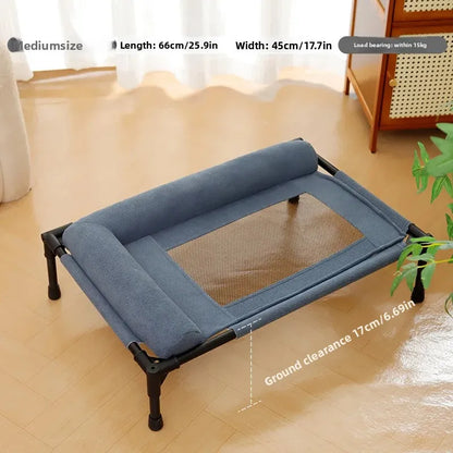Summer Pet Folding Bed - Breathable & Moisture-Resistant Cat & Dog Bed for All Seasons