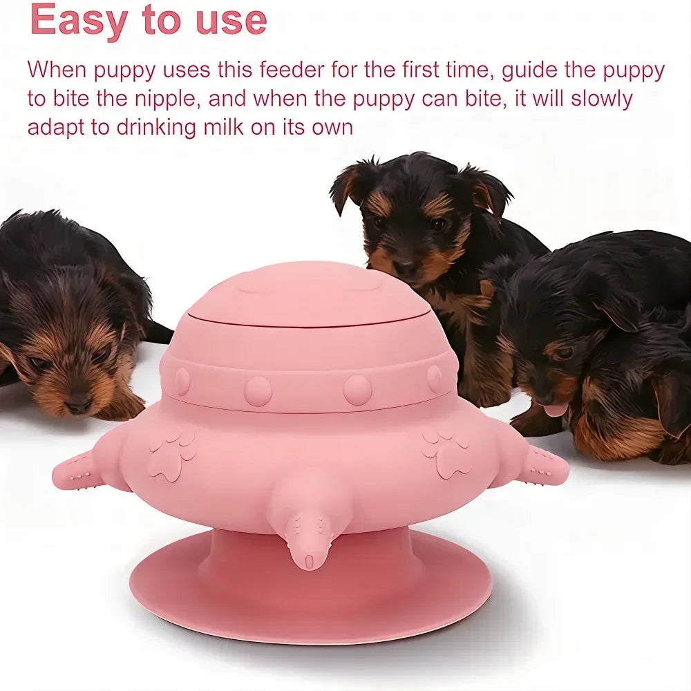 Pet Pacifier Feeder Pet Silicone Breast Feeder Multifunctional Puppy Feeding Bottles Food Storage Container for Kitten Dog Cat