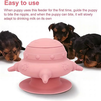 Pet Pacifier Feeder Pet Silicone Breast Feeder Multifunctional Puppy Feeding Bottles Food Storage Container for Kitten Dog Cat