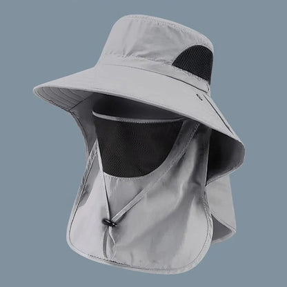 Summer Sun Hat with Neck Flap | UV Protection Outdoor Cap for Hiking Fishing