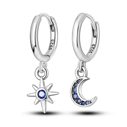 925 Sterling Silver Hoop Earrings with Zircon | Classic U-Shaped Women Jewelry