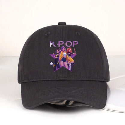 K-POP Cartoon Girl Group Baseball Cap | Unisex Retro Adjustable Dad Hat