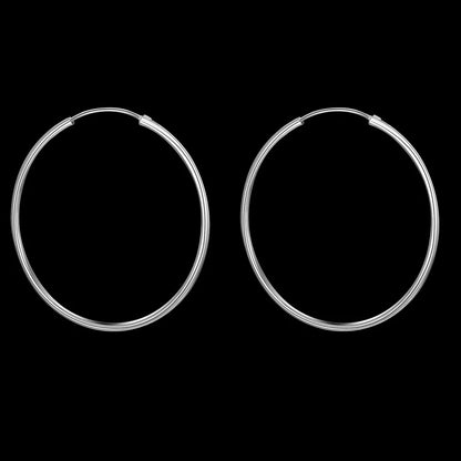 925 Sterling Silver Large Circle Hoop Earrings | Wedding Fine Fashion Jewelry