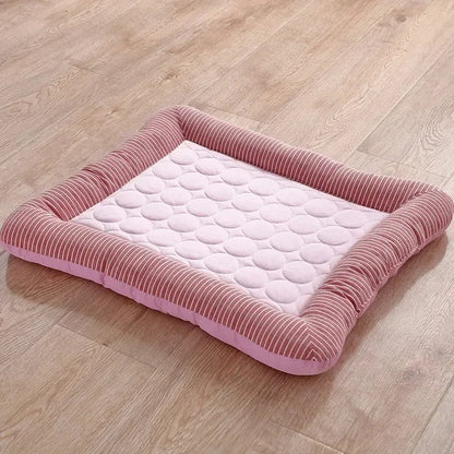 Cooling Pet Bed For Dogs Cats Ice Silk Material Cool Mat Soft Pet Blanket for Summer Sleeping Breathable Cat Sofa Supplies