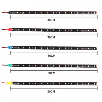 2X 30cm LED Strip Light DRL 3528 1210 15SMD | Car Ambient Atmosphere Light