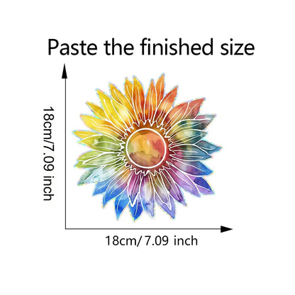 Sunflower Window Decals | Rainbow Maker Self-Adhesive Wall Stickers