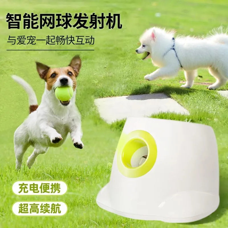 Pet Tennis Tee Machine Dog Supplies Outdoor Interactive Training Automatic Leak Food Launcher Toy