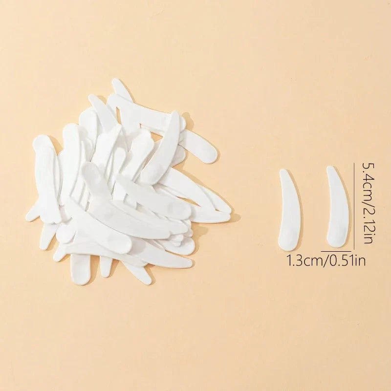 Plastic Face Cream Spoon Set | 50-Pack Crescent Spoons for Skincare