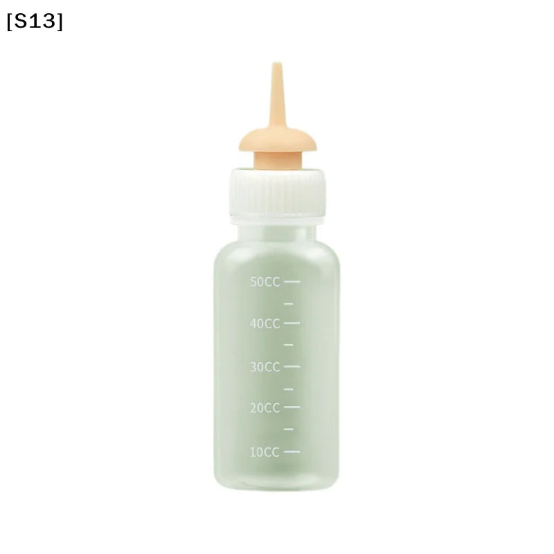 Pet Kitten Feeding Bottle Nipple Feeder Can Squeeze Liquid Milk Nursing Bottle For Newborn Dogs Puppies Rabbits Hamster Cat[Q]Q@