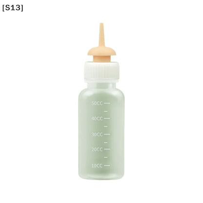 Pet Kitten Feeding Bottle Nipple Feeder Can Squeeze Liquid Milk Nursing Bottle For Newborn Dogs Puppies Rabbits Hamster Cat[Q]Q@