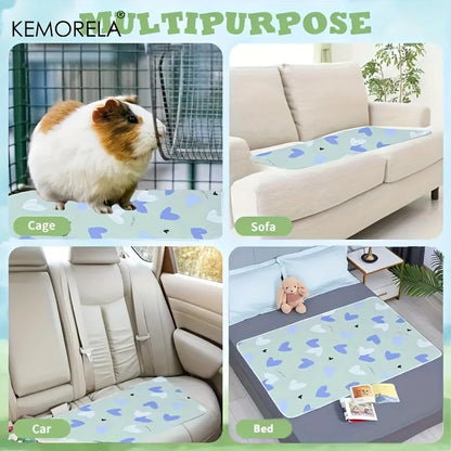 1PC 31x47 Inch Super Absorbent Non-Slip Guinea Pig & Hamster Cage Mat Washable Pet Bedding for Rabbits And Small Animals