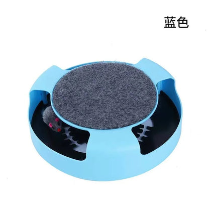 Cat Toy Turntable Roller Mouse Toys Interactive Intelligence Training Track Funny Games Cat Scratcher Toy Pet Toys  Accessories