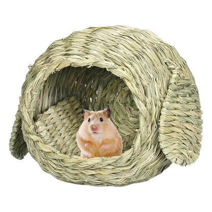 Bunny Grass House Hand Crafted Bunny Hut Comfortable Natural Grass Hideaway And Playhouse For Rabbits And Guinea Pigs Hut