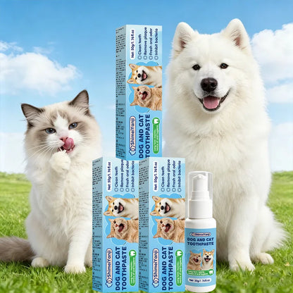 Pet Toothpaste – Pet Oral Care, Mint Flavor for Cleaning Teeth, Controls Plaque and Tartar, Suitable for Puppies and Adult Dogs,