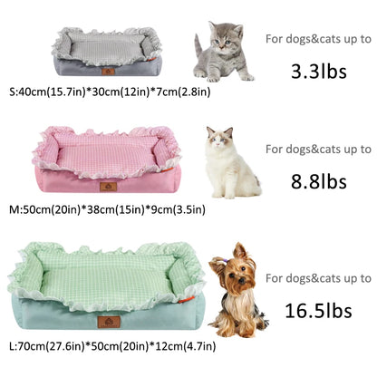 Dog Beds for Small Medium Large Dogs & Cats,Winter Pet Bed, Wide Side Fancy Design,Soft Calming Sleeping Warming Puppy Bed