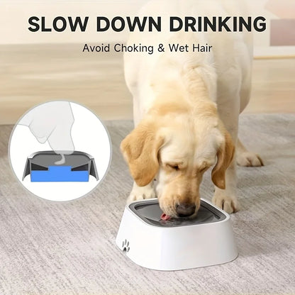 Pet Floating Water Bowl Splash-proof Food-grade PP Material Large Capacity Water Storage Neck-protecting  Floa Plastic Dog Bowl