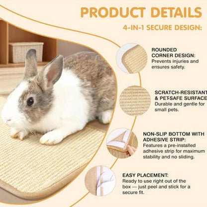 Rabbit Scratching Mat Indoor Foraging Scratcher Rug 15.7x23.6 In Scratch Board For Cage Hutch Floor Home Resting Biting Sleeping