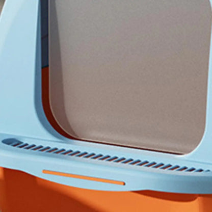 Large Cat Litter Box with Lid Closed Kitten Litter Pan with Litter Scoop Cat Enclosed Toilet Spacious Interior Pet Supplies