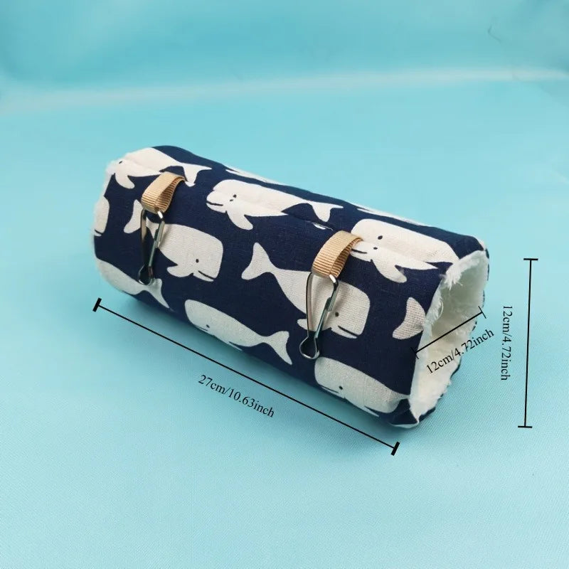 Hamster Ferret Tunnel Hammock - Warm Hanging Tube Bed for Small Animals, Guinea Pig, Rabbit & Rat Cage Accessory