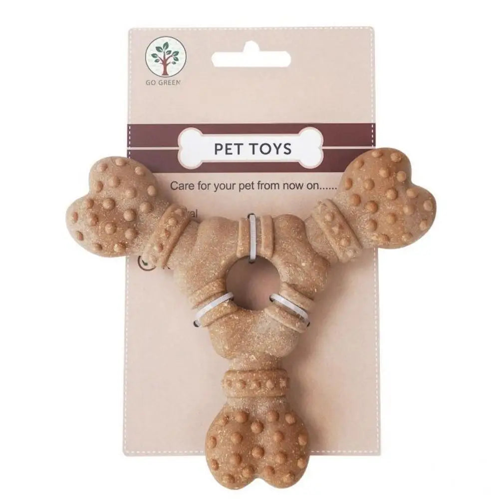 Dog Toy, Bone-Like Teething Stick, Durable, Tooth-Cleaning, Self-Entertaining and Boring, Small Dog-Shaped Pet Toy