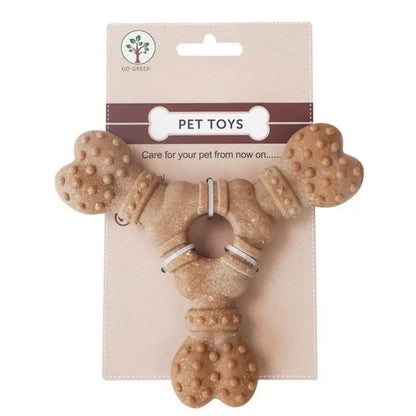 Dog Toy, Bone-Like Teething Stick, Durable, Tooth-Cleaning, Self-Entertaining and Boring, Small Dog-Shaped Pet Toy