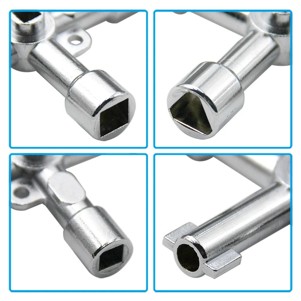 4in1 Silver Key Wrench Set | Electrical Elevator Control Cabinet Screwdriver Tool
