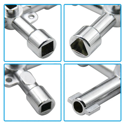 4in1 Silver Key Wrench Set | Electrical Elevator Control Cabinet Screwdriver Tool