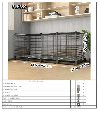 Large Indoor Rabbit Cage with Automatic Cleaning Toilet for Domestic Rabbits, Guinea Pigs, and Other Pets
