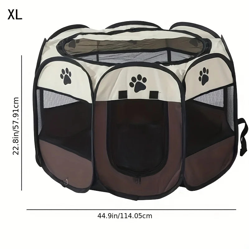Classic-Style Portable Pet Playpen & Tent | Durable, Foldable, Comfort Design | Secure Outdoor Pet Bed for Cats & Dogs