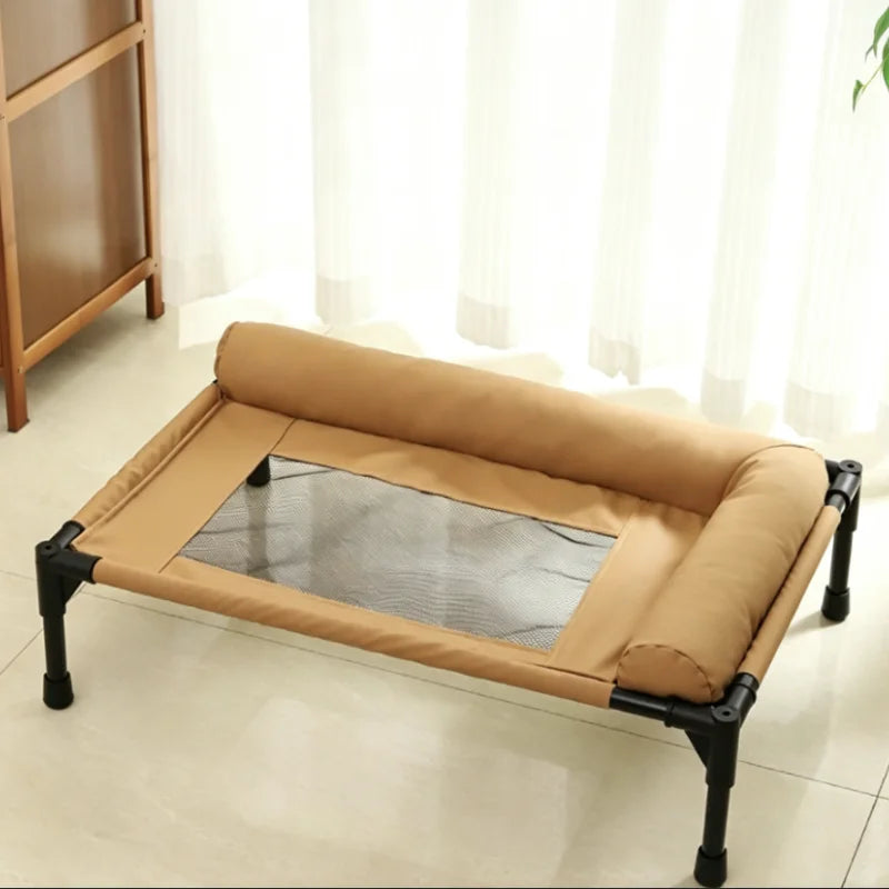Medium Large Pet Bed Breathable Raised Mesh Sofa for Cats And Dogs with Removable Washable Pillow Moisture-Proof Off-the-Ground