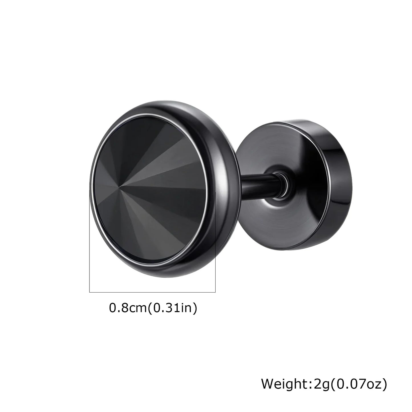 Anti Allergy Round Zircon Stud Earring for Men | AAA CZ Stainless Steel Hip Hop Classic Jewelry