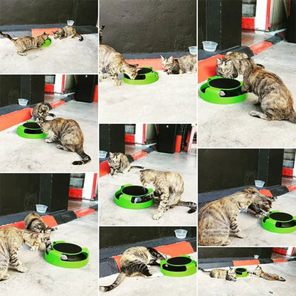 Cat Toy Turntable Roller Mouse Toys Interactive Intelligence Training Track Funny Games Cat Scratcher Toy Pet Toys  Accessories