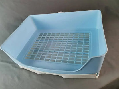 Large Bunny Toilet with Drawer Rabbit Litter Box Grate Potty Pet Bedpan for Hamster Guinea Pig Ferret Adult Pet Toilet Supplies