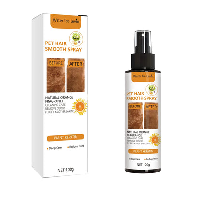 Pet Hair Smoothing Care Spray, Containing Gentle Ingredients, Deeply Moisturizes and Hydrates the Hair. Just One Spray Can Soften and Make Your Pet's Fur Smoother and Shinier.