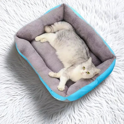 Large Calming Pet House Donut Bed - Long Plush Deep Sleep Warm Cushion for Small Dogs, Puppy Chihuahua & Cat Mat