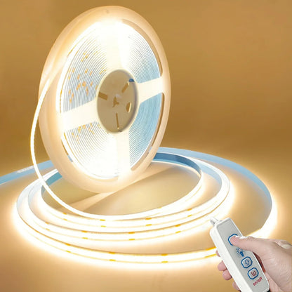 USB 5V COB LED Strip Lights | Dimmable 320 LEDs/m Flexible Strip for Kitchen Cabinet Mirror Bedroom
