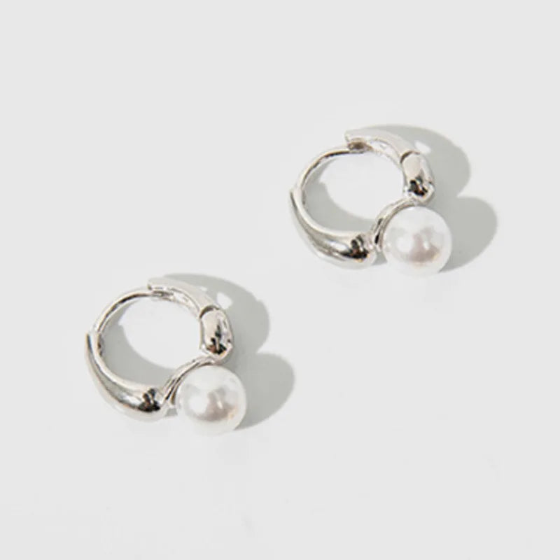 925 Sterling Silver Pearl Stud Earrings for Women | Elegant Wedding Jewelry Gift