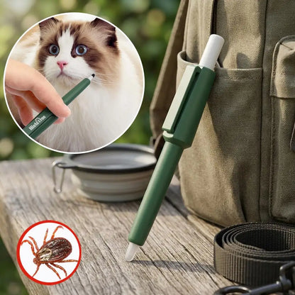 1 Pc Pet Tick Remover Tool Durable Family Pet Flea Control Waterproof Portable Rustproof Tick Removal Pen For Cat Dog And Humans