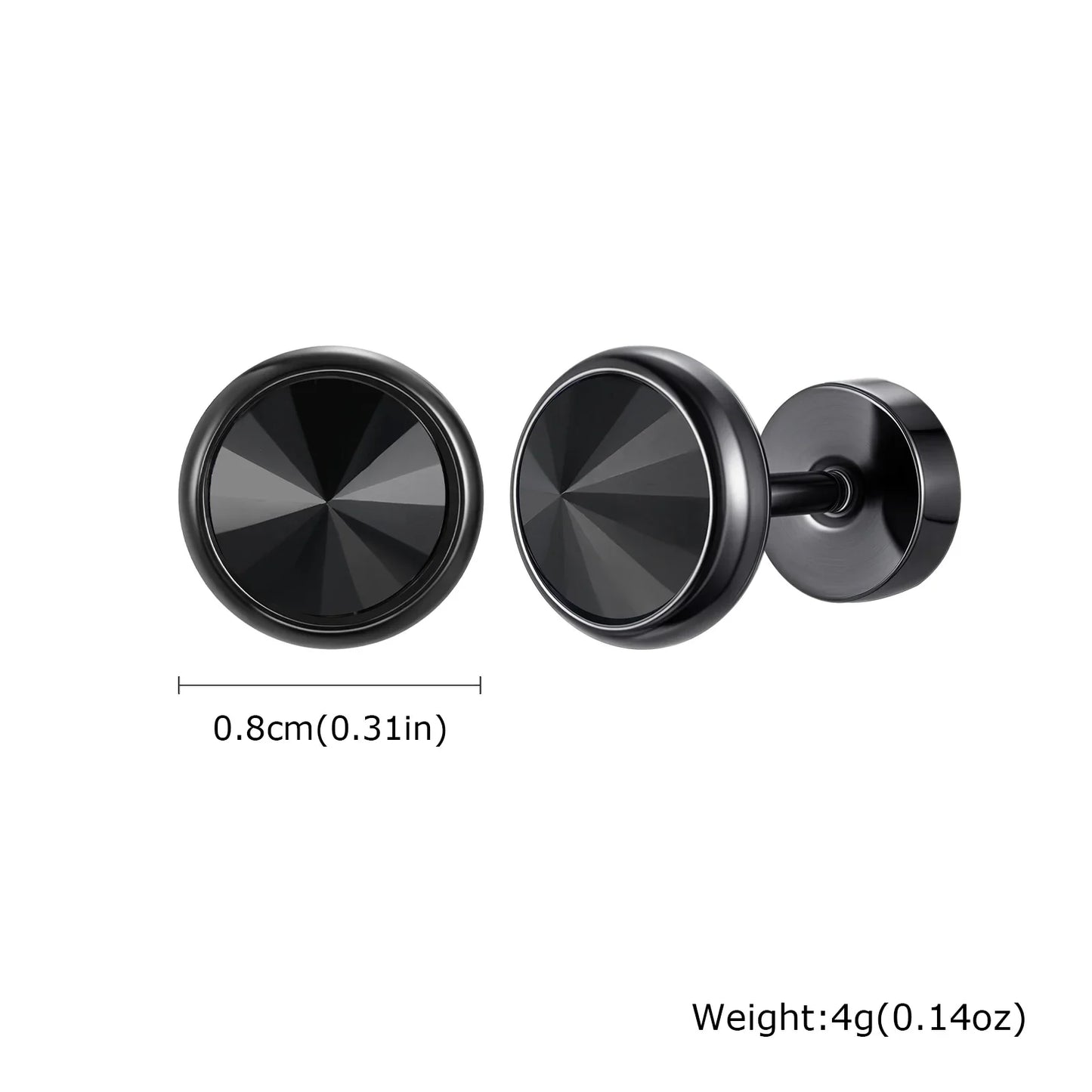 Anti Allergy Round Zircon Stud Earring for Men | AAA CZ Stainless Steel Hip Hop Classic Jewelry