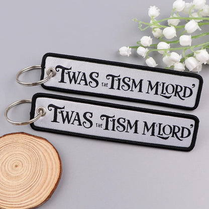 Spanish Quotes Embroidery Key Tag | Motorcycle Keychain for Men