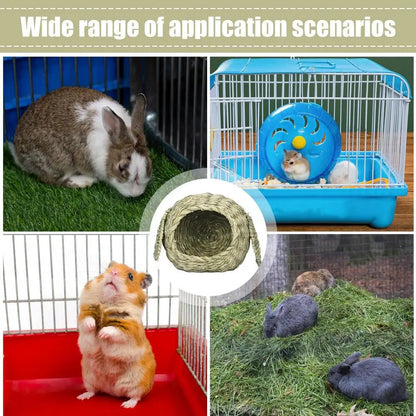Bunny Grass House Hand Crafted Bunny Hut Comfortable Natural Grass Hideaway And Playhouse For Rabbits And Guinea Pigs Hut