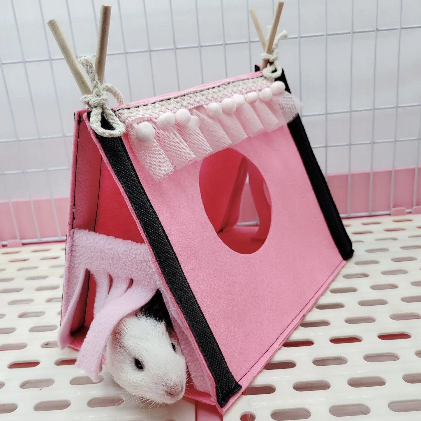 Guinea Pig Hideout Tunnel Tent Hamster Hideout Tent Rabbit Rat Tunnel House Small Animal Tube Warm Habitat