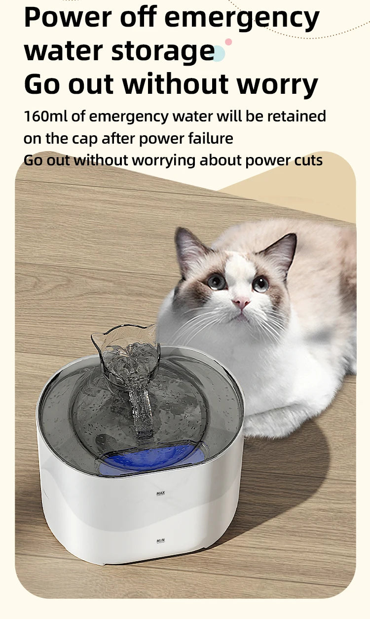 Pet Automatic Cat Water Fountain with Filters Ultra Silent USB Electric Water Pump Pet Drinking Water Dispenser for Cats Dogs
