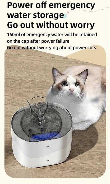 Pet Automatic Cat Water Fountain with Filters Ultra Silent USB Electric Water Pump Pet Drinking Water Dispenser for Cats Dogs