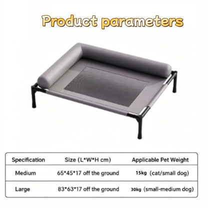 Medium Large Pet Bed Breathable Raised Mesh Sofa for Cats And Dogs with Removable Washable Pillow Moisture-Proof Off-the-Ground