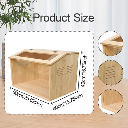 Chick Brooder Box House Clear Small Animals Habitat Pet Habitat for Quail Coop Poultry Breeding Box Animal Playpen Supplies