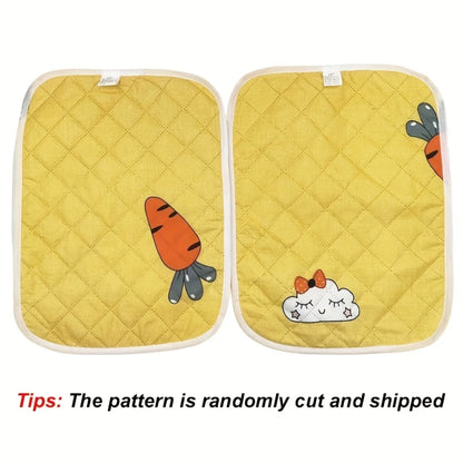 1 Cute Carrot-Shaped, Super Absorbent, Reusable Rabbit Toilet Mat with a Random Pattern, Easy to Clean, Machine Washable, Non-Slip, Suitable for Rabbit and Dog Pee Pads, Also Can Be Used for Rabbit Cage Decoration, Suitable f