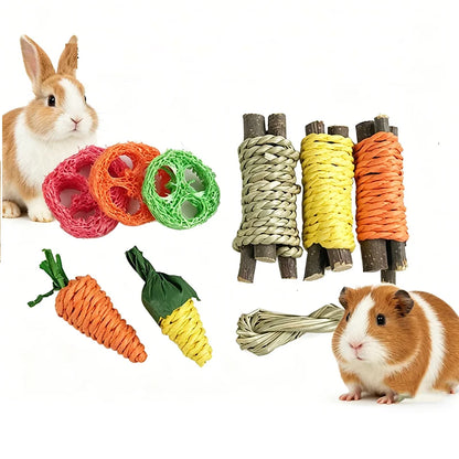 Toys for Rabbits Pets Pet Guinea Pig Dragon Cat Fun Toy Hamster Rabbit Tooth Grinding Set Pet Tooth Grinding Snack